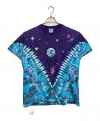 LIQUID BLUEリキッドブルー）の古着「【古着】タイダイ オーバープリント 宇宙Tシャツ　90s  90年代　USA製」｜ネイビー
