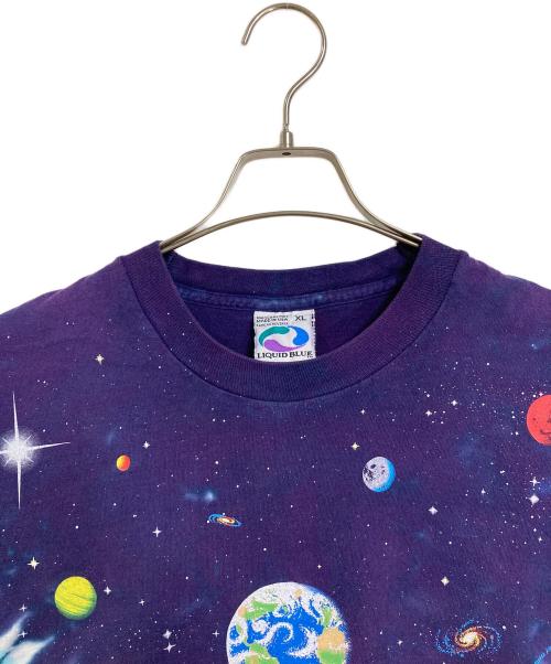LIQUID BLUE（リキッドブルー）LIQUID BLUE (リキッドブルー) 【古着】タイダイ オーバープリント 宇宙Tシャツ　90s  90年代　USA製 ネイビー サイズ:XLの古着・服飾アイテム