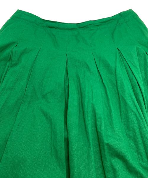 ne quittez pas（ヌキテパ）ne quittez pas (ヌキテパ) Cotton Dobby Check Tuck Skirt  コットンドビーチェックタックスカート ロングスカート　25SS グリーン サイズ:実寸参照の古着・服飾アイテム