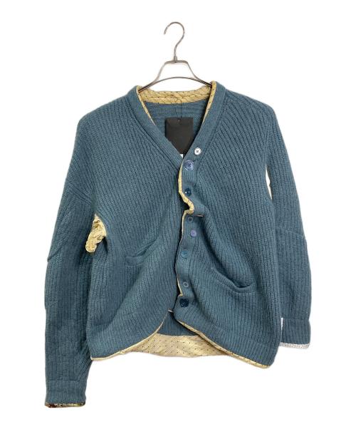 UNDERCOVER（アンダーカバー）UNDERCOVER W -Half Fisherman Rib Cardigan With Side Panels  サイドパネル付きダブルハーフフィッシャーマンリブカーディガン　25AW but beautiful 4 サイズ:3の古着・服飾アイテム