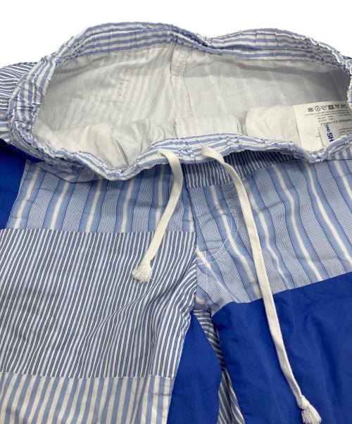 COMME des GARCONS SHIRT（コムデギャルソンシャツ）COMME des GARCONS SHIRT (コムデギャルソンシャツ) パッチワークイージーパンツ　デザインパンツ　25SS  フランス製 ホワイト×ブルー サイズ:Sの古着・服飾アイテム