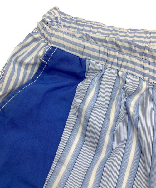 COMME des GARCONS SHIRT（コムデギャルソンシャツ）COMME des GARCONS SHIRT (コムデギャルソンシャツ) パッチワークイージーパンツ　デザインパンツ　25SS  フランス製 ホワイト×ブルー サイズ:Sの古着・服飾アイテム