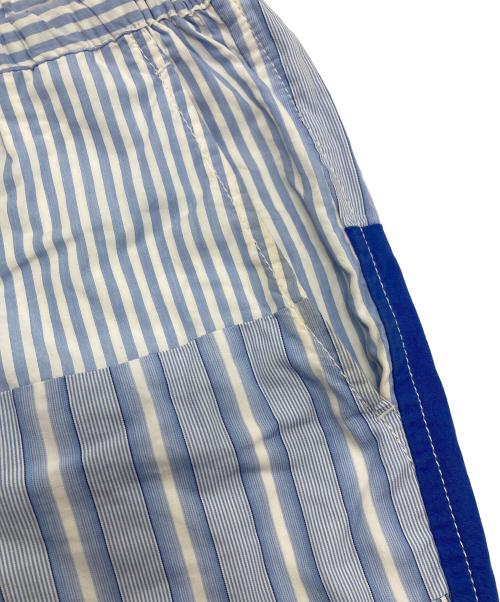 COMME des GARCONS SHIRT（コムデギャルソンシャツ）COMME des GARCONS SHIRT (コムデギャルソンシャツ) パッチワークイージーパンツ　デザインパンツ　25SS  フランス製 ホワイト×ブルー サイズ:Sの古着・服飾アイテム