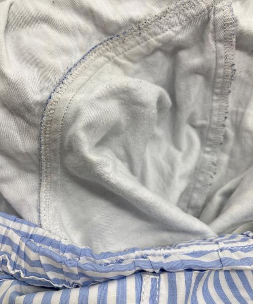 COMME des GARCONS SHIRT（コムデギャルソンシャツ）COMME des GARCONS SHIRT (コムデギャルソンシャツ) パッチワークイージーパンツ　デザインパンツ　25SS  フランス製 ホワイト×ブルー サイズ:Sの古着・服飾アイテム