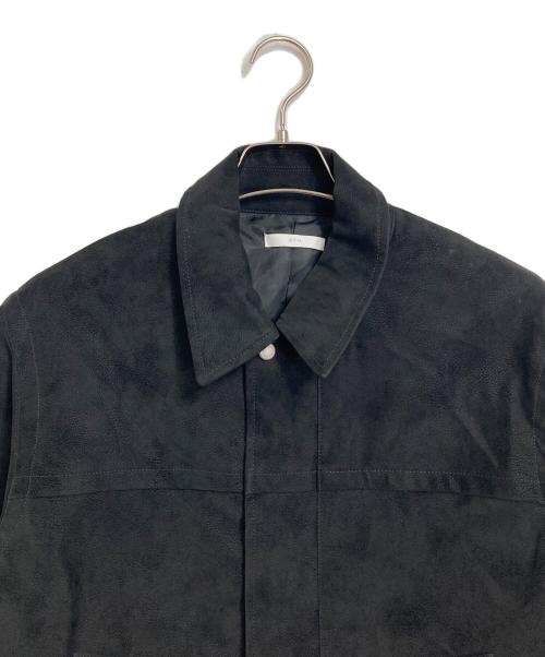WYM LIDNM（ウィム バイ リドム）WYM LIDNM (ウィム バイ リドム) FAUX SUEDE ZIP BLOUSON レザージャケット ブラック サイズ:Sの古着・服飾アイテム