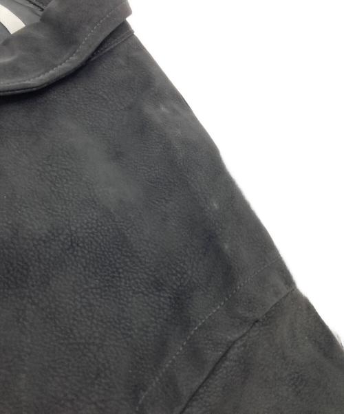 WYM LIDNM（ウィム バイ リドム）WYM LIDNM (ウィム バイ リドム) FAUX SUEDE ZIP BLOUSON レザージャケット ブラック サイズ:Sの古着・服飾アイテム
