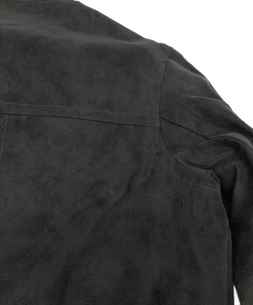 WYM LIDNM（ウィム バイ リドム）WYM LIDNM (ウィム バイ リドム) FAUX SUEDE ZIP BLOUSON レザージャケット ブラック サイズ:Sの古着・服飾アイテム