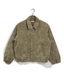 WYM LIDNM（ウィム バイ リドム）の古着「FAUX SUEDE ZIP BLOUSON レザージャケット」｜ベージュ