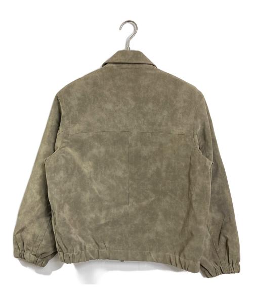 WYM LIDNM（ウィム バイ リドム）WYM LIDNM (ウィム バイ リドム) FAUX SUEDE ZIP BLOUSON レザージャケット ベージュ サイズ:Sの古着・服飾アイテム