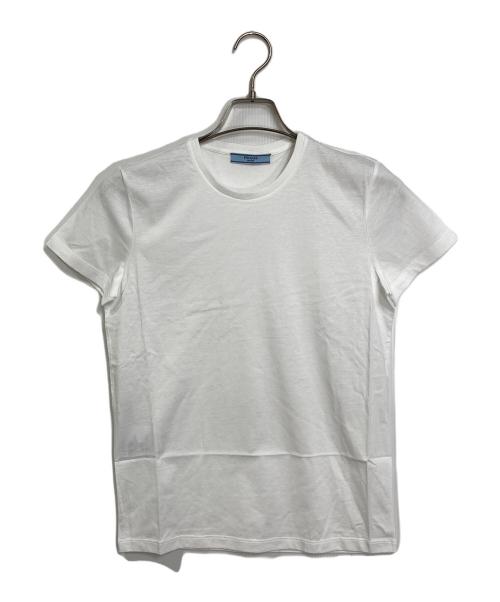 PRADA（プラダ）PRADA (プラダ) コットンTシャツ　半袖カットソー　Tシャツ　Tee ホワイト サイズ: Mの古着・服飾アイテム