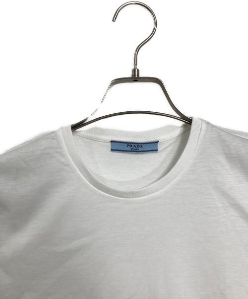 PRADA（プラダ）PRADA (プラダ) コットンTシャツ　半袖カットソー　Tシャツ　Tee ホワイト サイズ: Mの古着・服飾アイテム