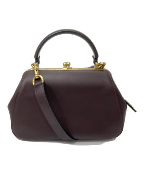 COACH（コーチ）COACH (コーチ) がま口2WAYショルダーバッグ　ハンドバッグ　ショルダーバッグ　セレモニー ボルドー サイズ:実寸参照の古着・服飾アイテム