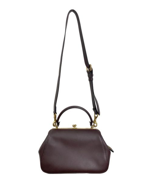 COACH（コーチ）COACH (コーチ) がま口2WAYショルダーバッグ　ハンドバッグ　ショルダーバッグ　セレモニー ボルドー サイズ:実寸参照の古着・服飾アイテム