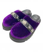 TOGA PULLAトーガ プルラ）の古着「METAL BELT SABOT  メタルベルトサボ　サボサンダル」｜パープル