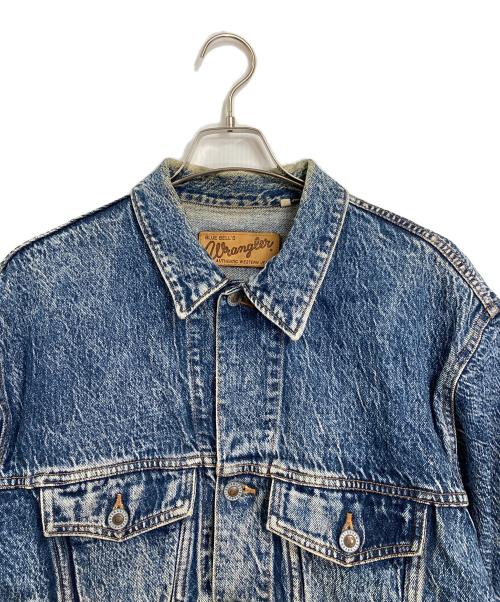 Wrangler（ラングラー）Wrangler (ラングラー) ケミカルウォッシュデニムジャケット インディゴ サイズ:Lの古着・服飾アイテム