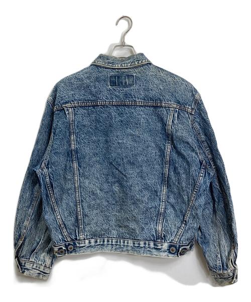 Wrangler（ラングラー）Wrangler (ラングラー) ケミカルウォッシュデニムジャケット インディゴ サイズ:Lの古着・服飾アイテム