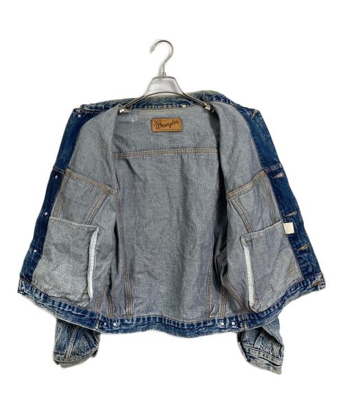 Wrangler（ラングラー）Wrangler (ラングラー) ケミカルウォッシュデニムジャケット インディゴ サイズ:Lの古着・服飾アイテム