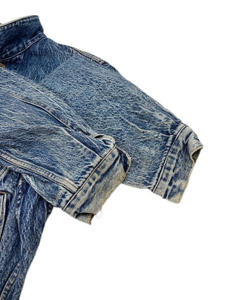 Wrangler（ラングラー）Wrangler (ラングラー) ケミカルウォッシュデニムジャケット インディゴ サイズ:Lの古着・服飾アイテム