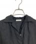 fog linen work (フォグリネンワーク) 半袖リネンワンピース　ロングワンピース ブラック サイズ:実寸参照：6000円