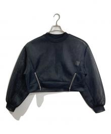 MAISON SPECIAL（メゾンスペシャル）の古着「See-through Side Zip Pullover シースルーサイドジッププルオーバー」｜ブラック