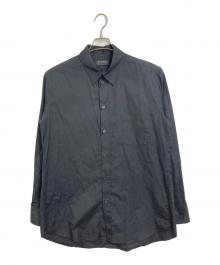 s'yte（サイト）の古着「Broad Regular Collar Loose Fit Shirt  ブロードレギュラーカラールーズフィットシャツ  長袖シャツ　日本製」｜ブラック