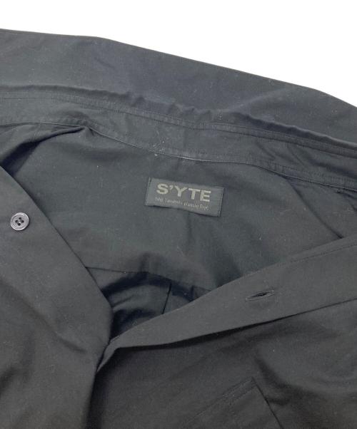 s'yte（サイト）s'yte (サイト) Broad Regular Collar Loose Fit Shirt  ブロードレギュラーカラールーズフィットシャツ  長袖シャツ　日本製 ブラック サイズ:3の古着・服飾アイテム