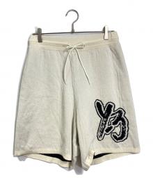 Y-3（ワイスリー）の古着「ロゴニットハーフパンツ」｜ベージュ