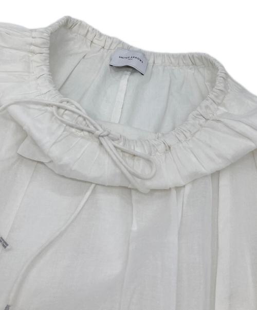 UNITED ARROWS（ユナイテッドアローズ）UNITED ARROWS (ユナイテッドアローズ) 裾レーススカート　ロングスカート　コットンスカート ホワイト サイズ:38の古着・服飾アイテム
