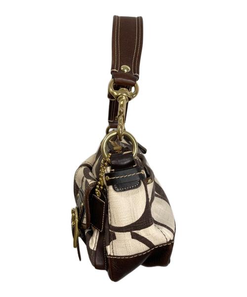 COACH（コーチ）COACH (コーチ) ワンショルダーバッグ　シグネチャー ブラウン サイズ:実寸参照の古着・服飾アイテム