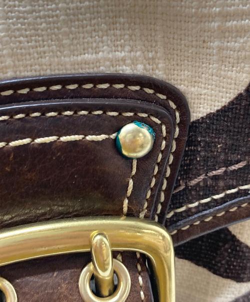 COACH（コーチ）COACH (コーチ) ワンショルダーバッグ　シグネチャー ブラウン サイズ:実寸参照の古着・服飾アイテム