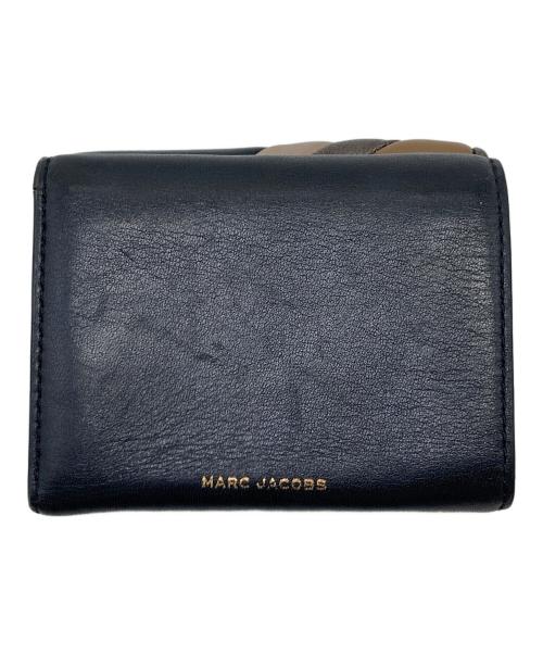 MARC JACOBS（マークジェイコブス）MARC JACOBS (マークジェイコブス) コンパクトウォレット　ミニウォレット　財布 ブラック×ブラウン サイズ:実寸参照の古着・服飾アイテム