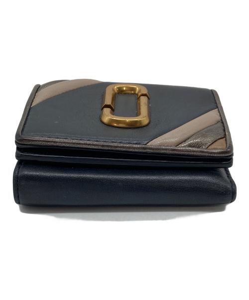MARC JACOBS（マークジェイコブス）MARC JACOBS (マークジェイコブス) コンパクトウォレット　ミニウォレット　財布 ブラック×ブラウン サイズ:実寸参照の古着・服飾アイテム