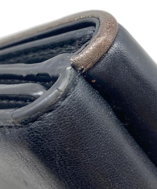 MARC JACOBS（マークジェイコブス）MARC JACOBS (マークジェイコブス) コンパクトウォレット　ミニウォレット　財布 ブラック×ブラウン サイズ:実寸参照の古着・服飾アイテム
