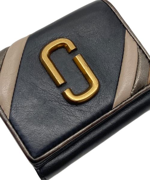 MARC JACOBS（マークジェイコブス）MARC JACOBS (マークジェイコブス) コンパクトウォレット　ミニウォレット　財布 ブラック×ブラウン サイズ:実寸参照の古着・服飾アイテム