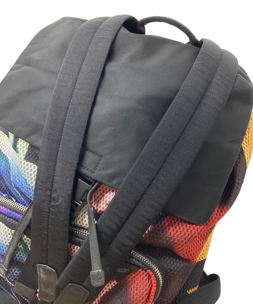 PAUL SMITH（ポールスミス）PAUL SMITH (ポールスミス) 総柄メッシュリュック　バックパック マルチカラー サイズ:実寸参照の古着・服飾アイテム
