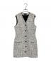 theory（セオリー）の古着「MOD TWEED BLAZER DRESS ノースリーブワンピース」｜ホワイト×ブラック