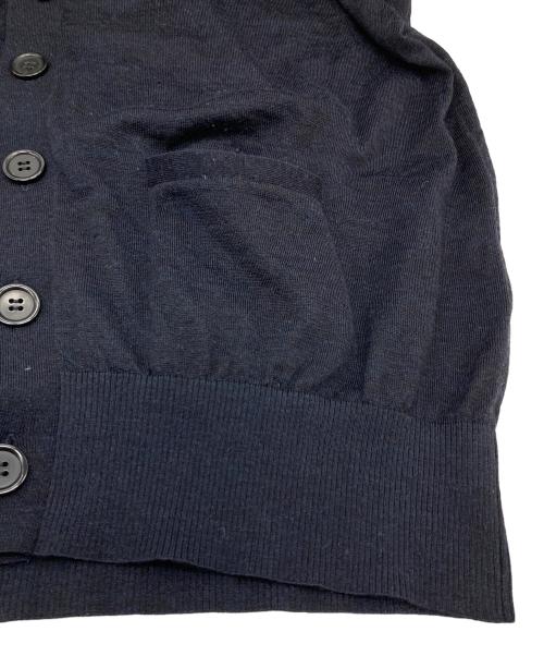 UNDERCOVER（アンダーカバー）UNDERCOVER (アンダーカバー) Twin PEAKS (ツインピークス) JQパッチ ハイゲージカーディガン　ツインピークス ネイビー サイズ:3の古着・服飾アイテム