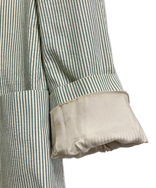 BROOKS BROTHERS（ブルックスブラザーズ）BROOKS BROTHERS (ブルックスブラザーズ) ストライプテーラードジャケット　シアサッカー　グリーン ベージュ×グリーン サイズ:40sの古着・服飾アイテム