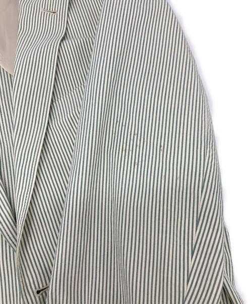 BROOKS BROTHERS（ブルックスブラザーズ）BROOKS BROTHERS (ブルックスブラザーズ) ストライプテーラードジャケット　シアサッカー　グリーン ベージュ×グリーン サイズ:40sの古着・服飾アイテム
