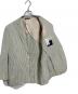 BROOKS BROTHERS (ブルックスブラザーズ) ストライプテーラードジャケット　シアサッカー　グリーン ベージュ×グリーン サイズ:40s：6000円