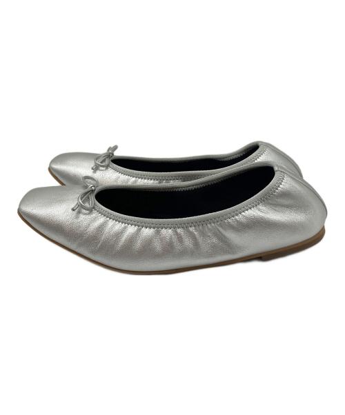 DRESSTERIOR（ドレステリア）DRESSTERIOR (ドレステリア) ソフトレザーバレエシューズ シルバー サイズ:37の古着・服飾アイテム