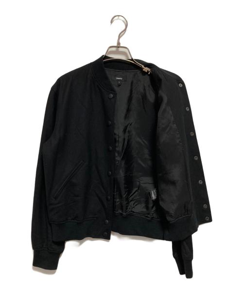 theory（セオリー）theory (セオリー) Sleek Saxony Varsity ジャケット ブラック サイズ:Pの古着・服飾アイテム