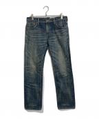 NEIGHBORHOODネイバーフッド）の古着「16SS WASHED NARROW 色落ち加工デニム　5ポケット」｜インディゴ