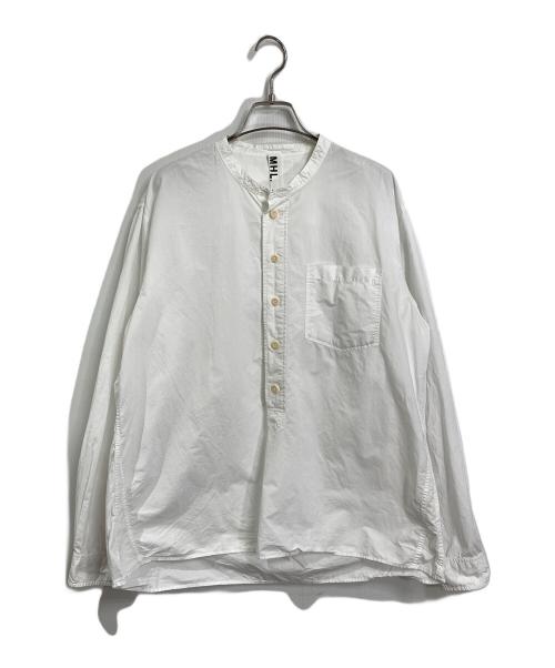 MHL（エムエイチエル）MHL (エムエイチエル) COTTON RAMIE POPLIN リネン混シャツ ホワイト サイズ:Mの古着・服飾アイテム