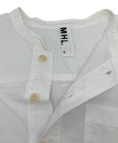 MHL（エムエイチエル）MHL (エムエイチエル) COTTON RAMIE POPLIN リネン混シャツ ホワイト サイズ:Mの古着・服飾アイテム