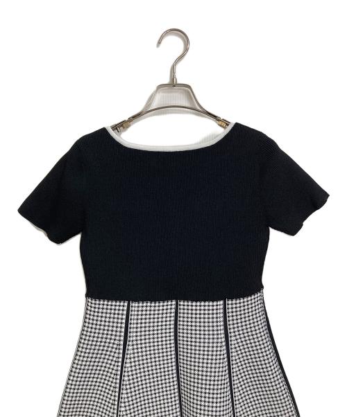 JILL BY JILLSTUART（ジル バイ ジルスチュアート）JILL BY JILLSTUART (ジル バイ ジルスチュアート) ジャガードニットフレアワンピース ブラック サイズ:FREEの古着・服飾アイテム