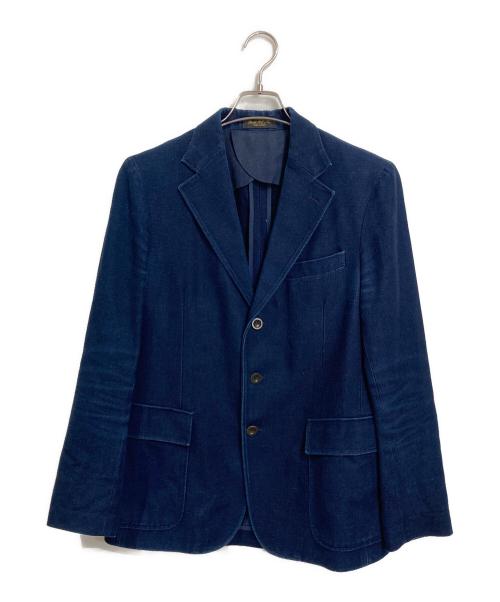 RRL（ダブルアールエル）RRL (ダブルアールエル) Indigo ‎Basket Weave Taylor JK イタリア製 ネイビー サイズ:38の古着・服飾アイテム