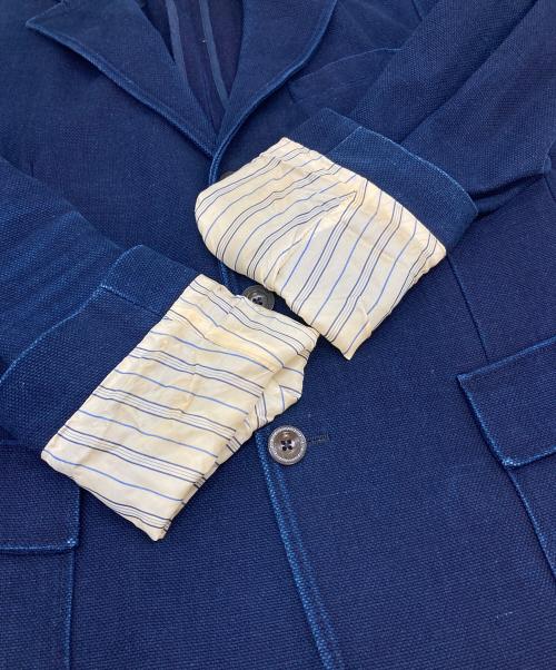 RRL（ダブルアールエル）RRL (ダブルアールエル) Indigo ‎Basket Weave Taylor JK イタリア製 ネイビー サイズ:38の古着・服飾アイテム
