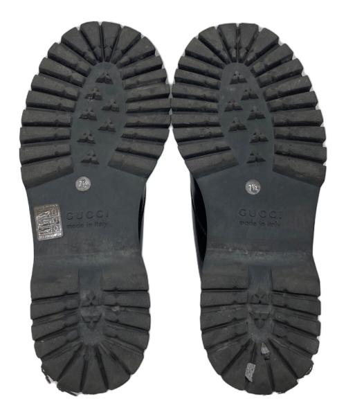 GUCCI（グッチ）GUCCI (グッチ) シェリーストライプレースアップシューズ　イタリア ブラック サイズ:7 2/1の古着・服飾アイテム