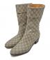 GUCCI（グッチ）の古着「23AW グッチ GUCCI GG SUPREME CANVAS BOOTS  イタリア製」｜ベージュ